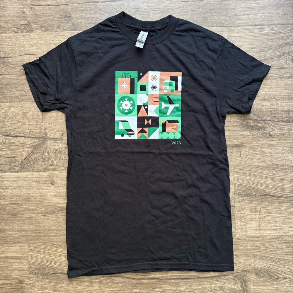 Amazon Prime Day 2023 Black Green T Shirt Size Small Adult Unisex New NWOT